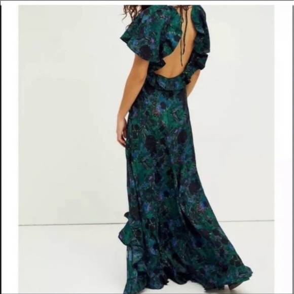 Free People Dresses & Skirts - RARE! Free People Wrap 100% Silk Dress NWT Sz M